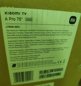 TV Xiaomi 75 4K QLED Google TV A Pro.nuevo.