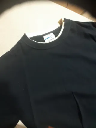 Camiseta manga larga negra y beige XL