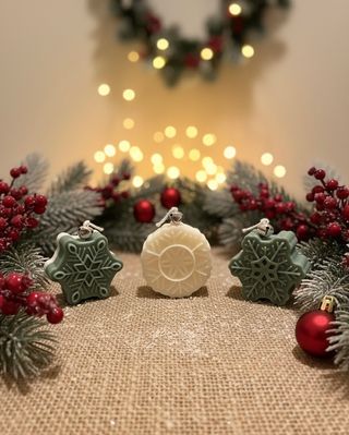 Vela Flocos Mágicos | Vela Natal | Cera de Soja.