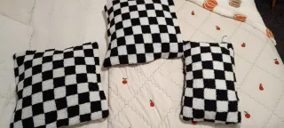 Pack 2 Cojines Cuadros Blanco y Negro