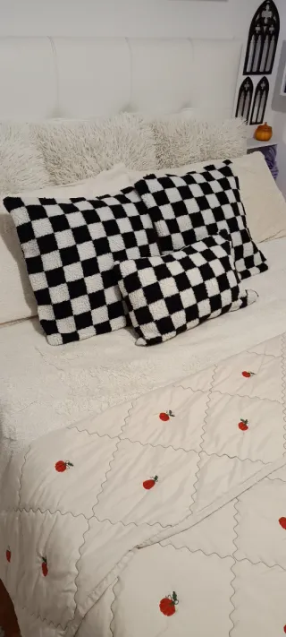 Pack 2 Cojines Cuadros Blanco y Negro