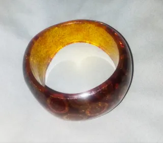 Bracciale Vintage Glitter Ambra Oro