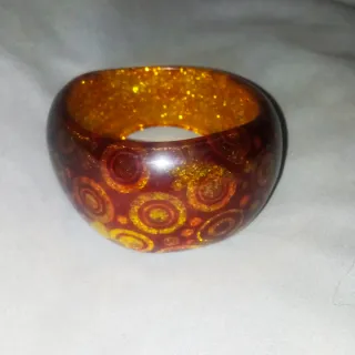 Bracciale Vintage Glitter Ambra Oro