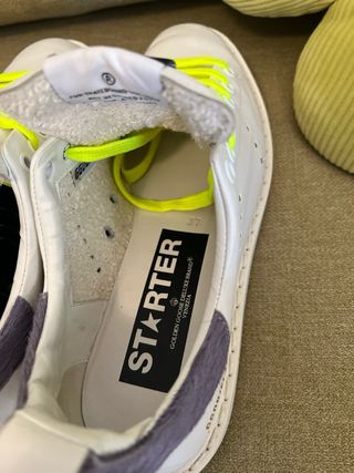 Golden Goose Sneakers Bianche con Laccio Giallo