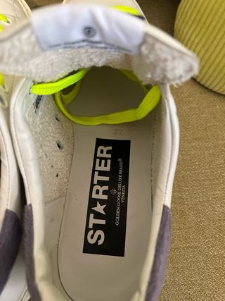 Golden Goose Sneakers Bianche con Laccio Giallo