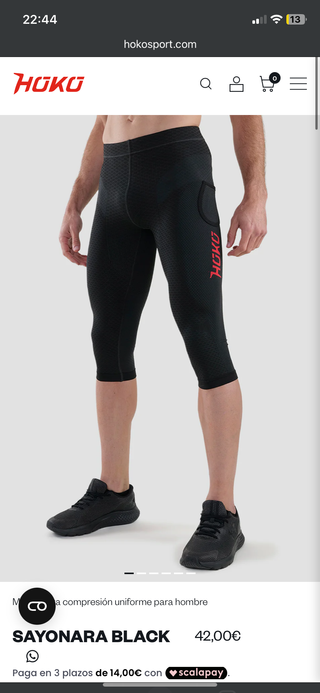 MALLAS HOKO HOMBRE RUNNING CORRER USO SAYONARA M de segunda mano