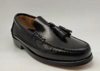 Mocasines Castellanos Piel Hombre Negros