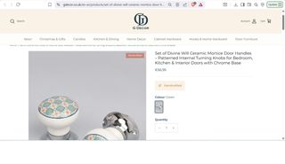 Pomos de puerta interiores de cerámica