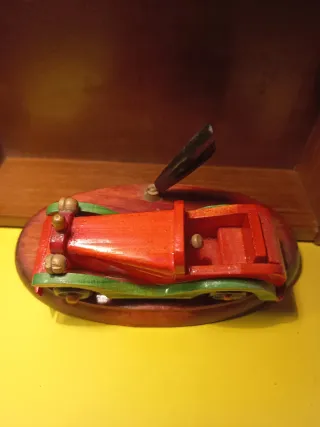 Porta pluma madera coche bolígrafo