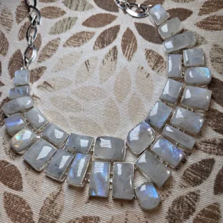 Collar Plata 925 Piedra Luna