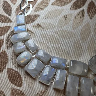 Collar Plata 925 Piedra Luna