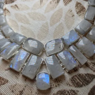 Collar Plata 925 Piedra Luna