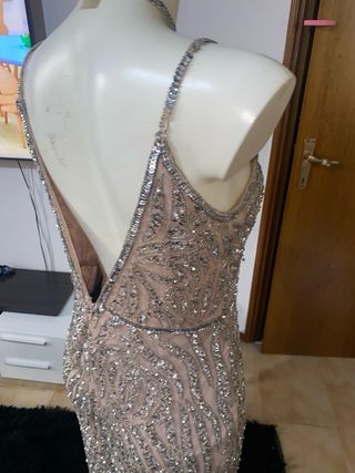 Abito corto con perline