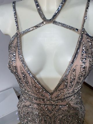 Abito corto con perline