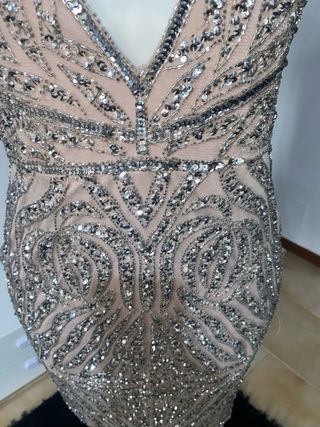 Abito corto con perline