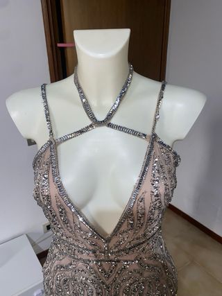 Abito corto con perline