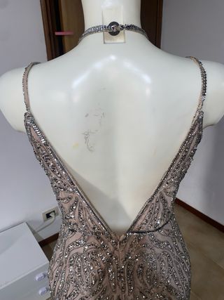 Abito corto con perline