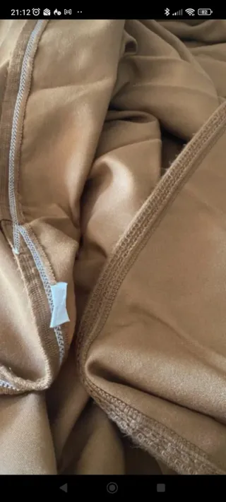 Falda de mesa beige para mesa de 80