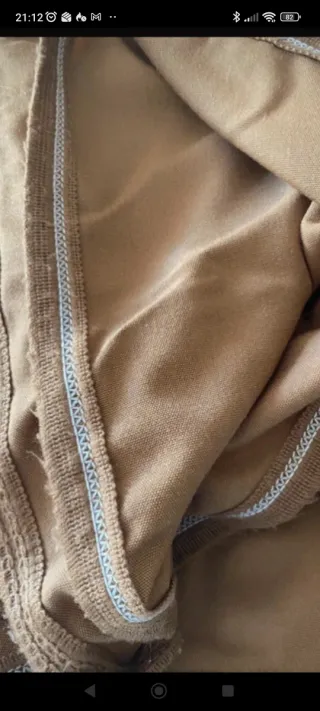 Falda de mesa beige para mesa de 80