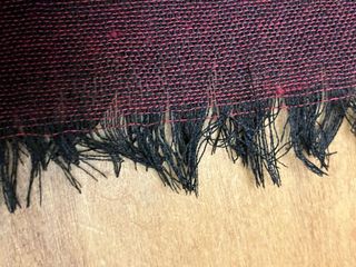 Sciarpa viscosa e cotone nero/blu/ grigio