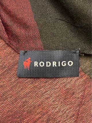 Sciarpa viscosa e cotone nero/blu/ grigio