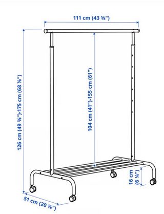 Burro Perchero Ropa Ikea Blanco