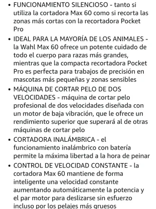 Kit Cortapelos Wahl Max 60 y Pocket Pro