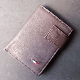 CARTERA EN PIEL TIPO INGLÉS COLOR CAFÉ TARJETERO