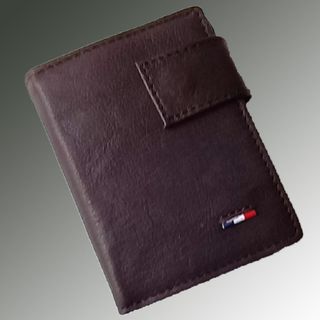 CARTERA EN PIEL TIPO INGLÉS COLOR CAFÉ TARJETERO