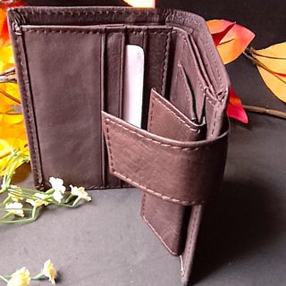 CARTERA EN PIEL TIPO INGLÉS COLOR CAFÉ TARJETERO