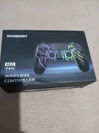 Mando PS4 Negro con Luces LED