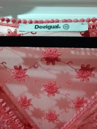 Vestido Desigual en tonos Coral