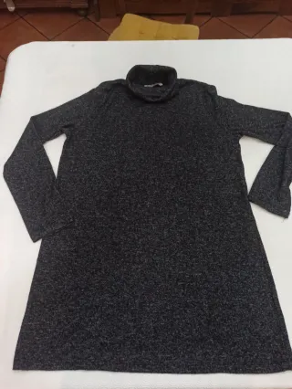 Abito collo alto grigio melange