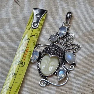 Colgante Plata 925 Piedra Luna y Topacio