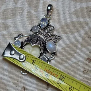 Colgante Plata 925 Piedra Luna y Topacio