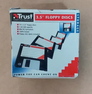 10 Dischetti Trust 3,5 1,44MB Formattati