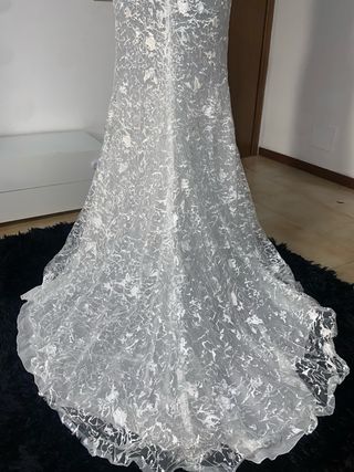 Abito lungo bianco da cerimonia