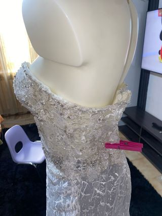 Abito lungo bianco da cerimonia