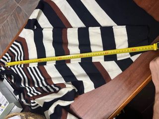 Jersey rayas negro, marrón y blanco Talla L