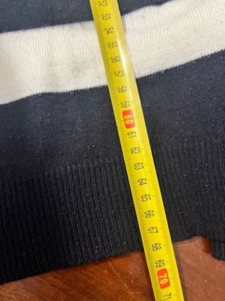 Jersey rayas negro, marrón y blanco Talla L