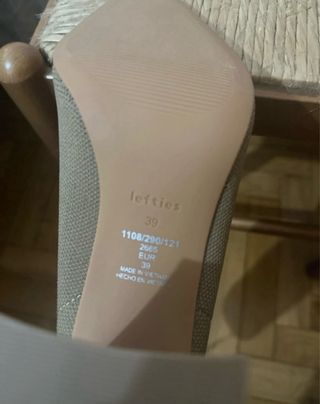 Botín Lefties Beige/Marrón Tacón Bloque