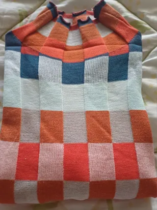 Jersey cuadros multicolor talla M