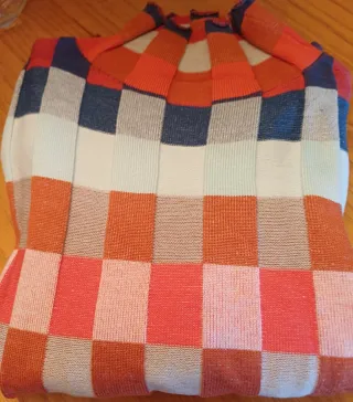 Jersey cuadros multicolor talla M