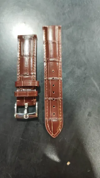 Correas Piel Omega 20mm Marrón/Beige