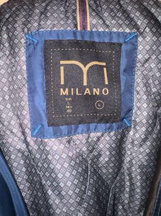 Abrigo de plumas azul