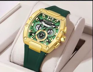 Reloj Megir Dorado y Verde para Hombre