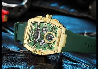 Reloj Megir Dorado y Verde para Hombre