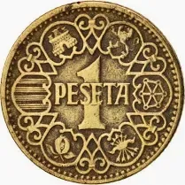 33 Monedas 1 Peseta 1944