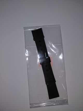 Pulsera de reloj de piel beige y negra