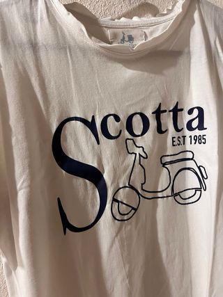 Camiseta Scotta blanca con estampado